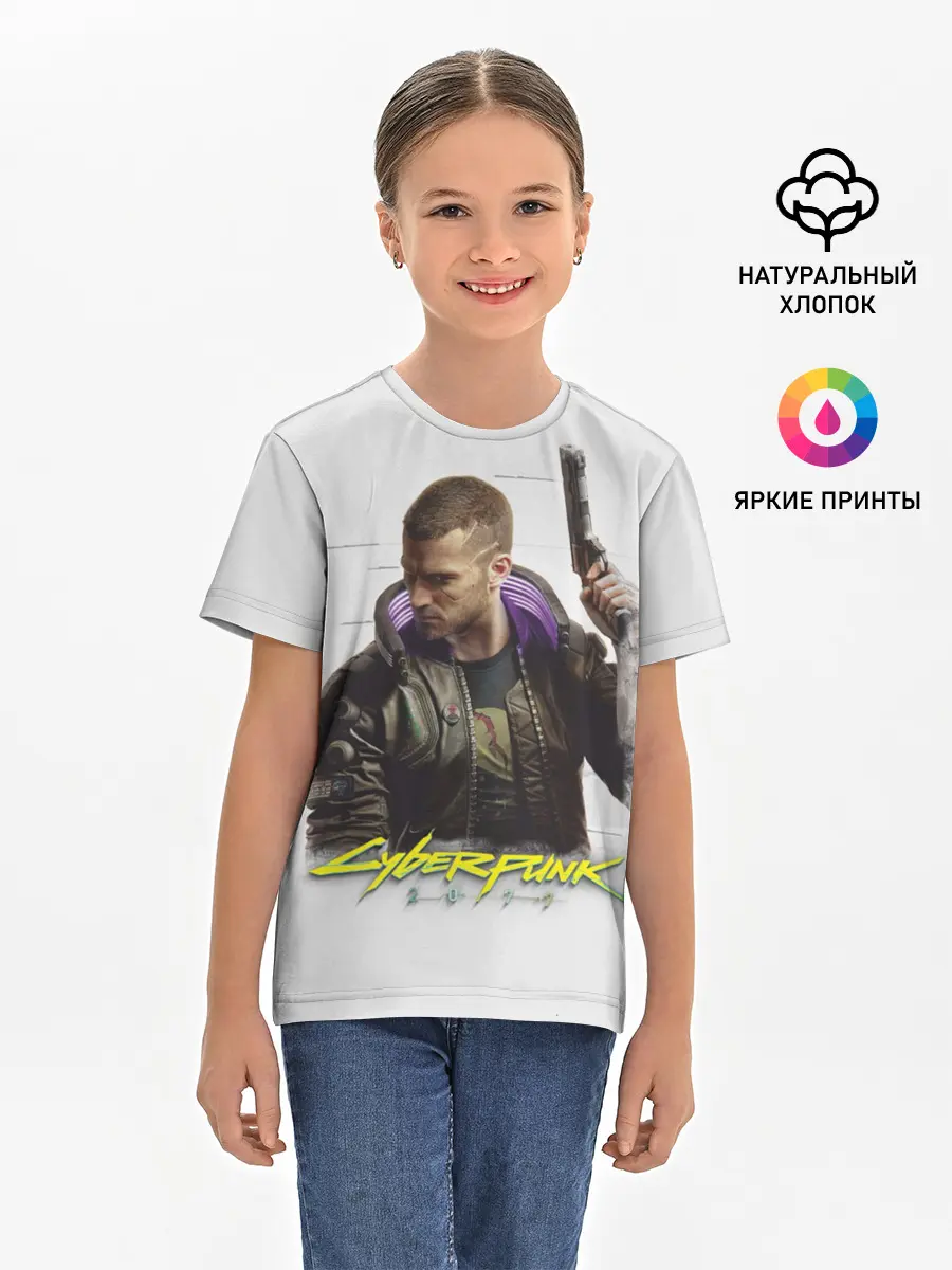 Детская базовая футболка / Киберпанк 2077
