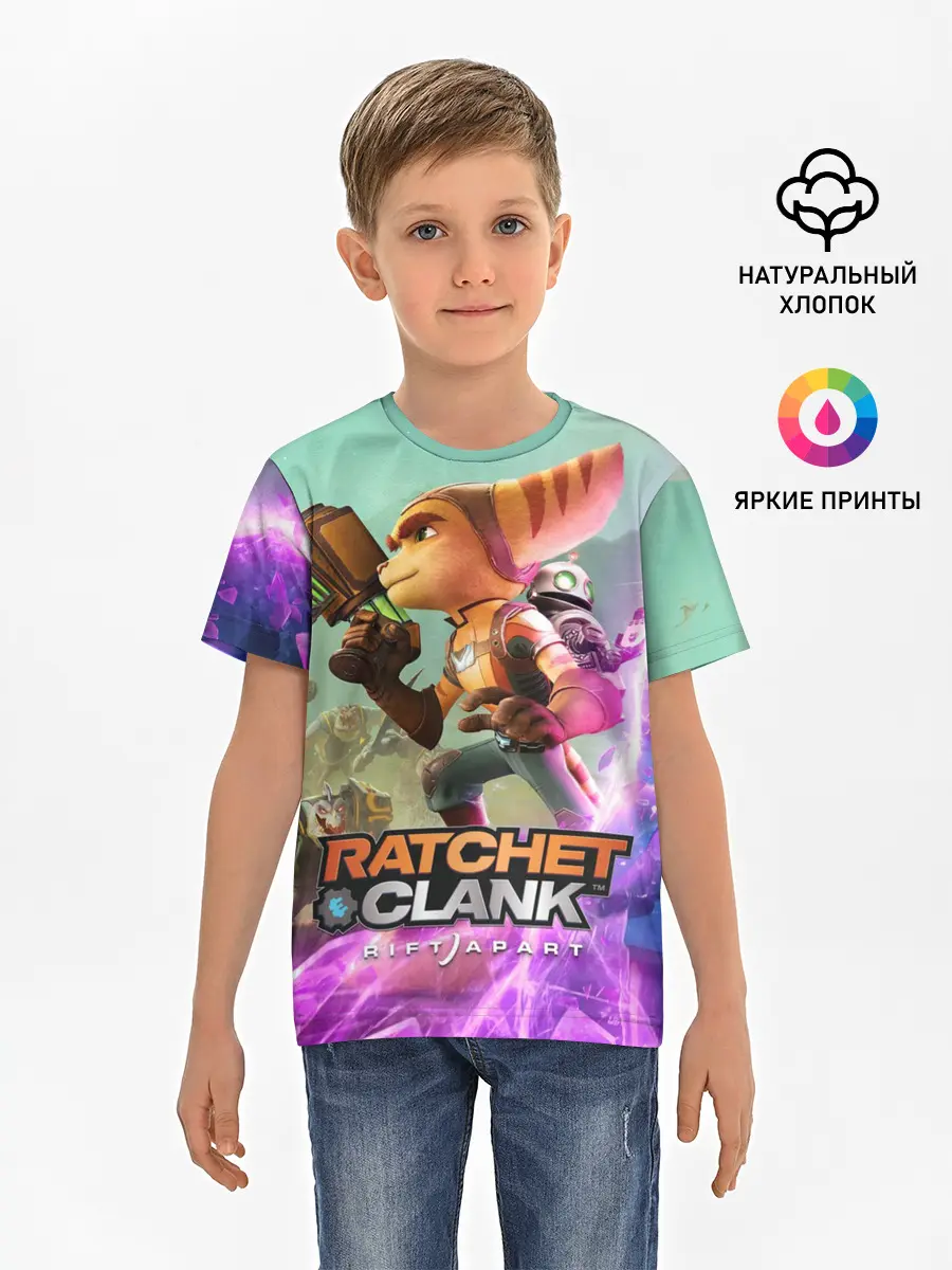 Детская базовая футболка / Ratchet & Clank: Rift Apart