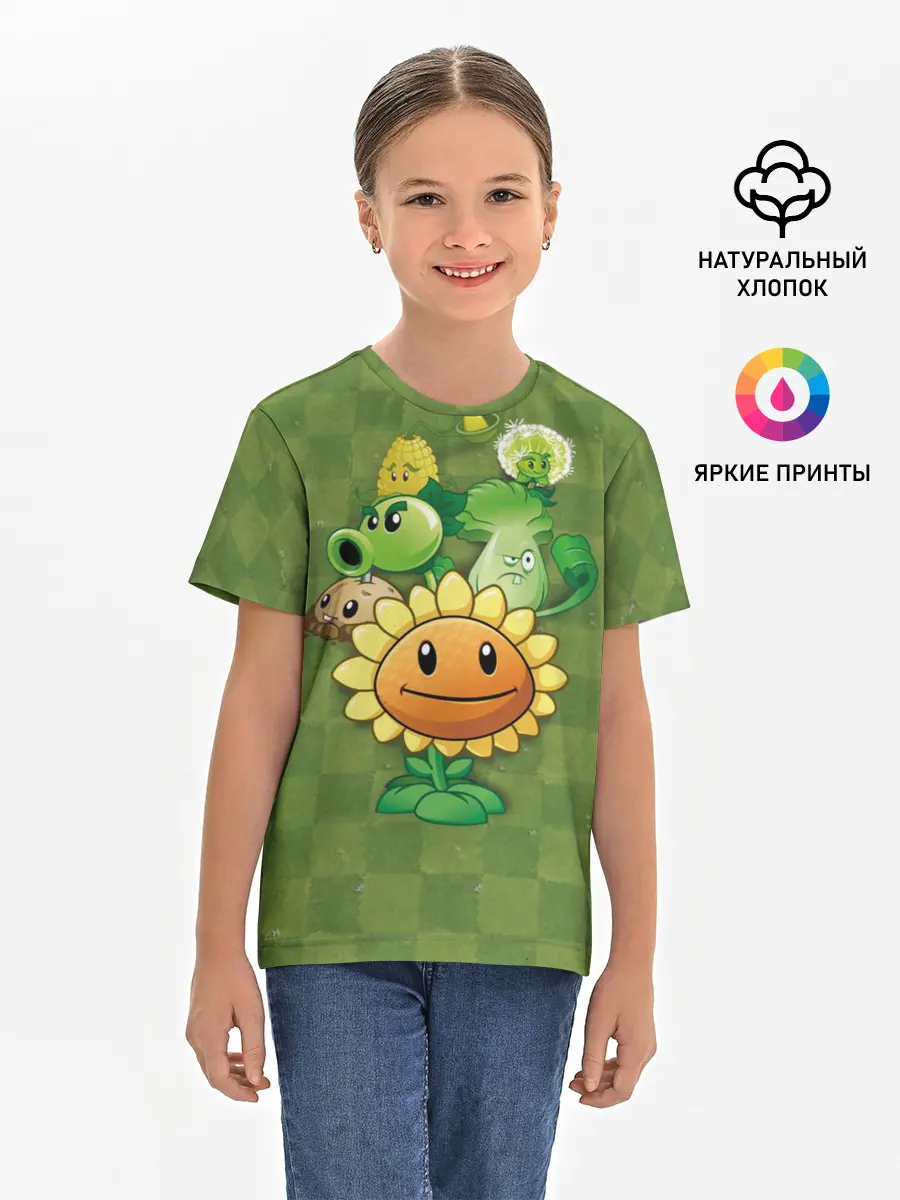 Детская базовая футболка / Plants vs Zombies