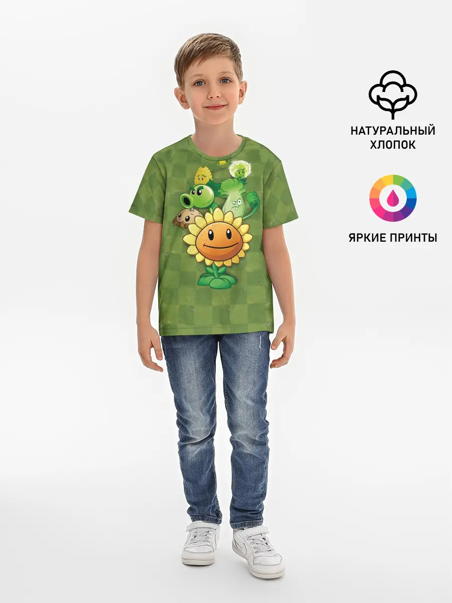 Детская базовая футболка / Plants vs Zombies