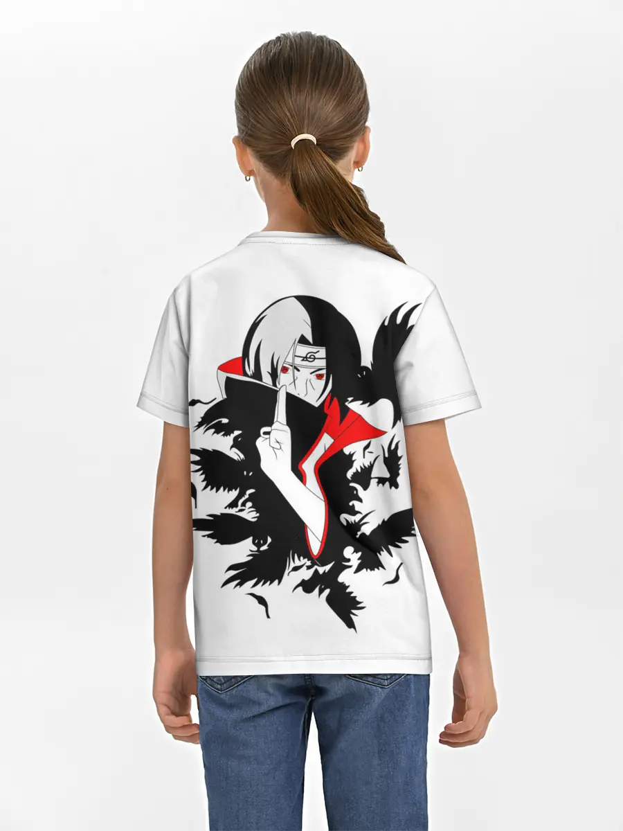 Детская базовая футболка / Человек и вороны аниме