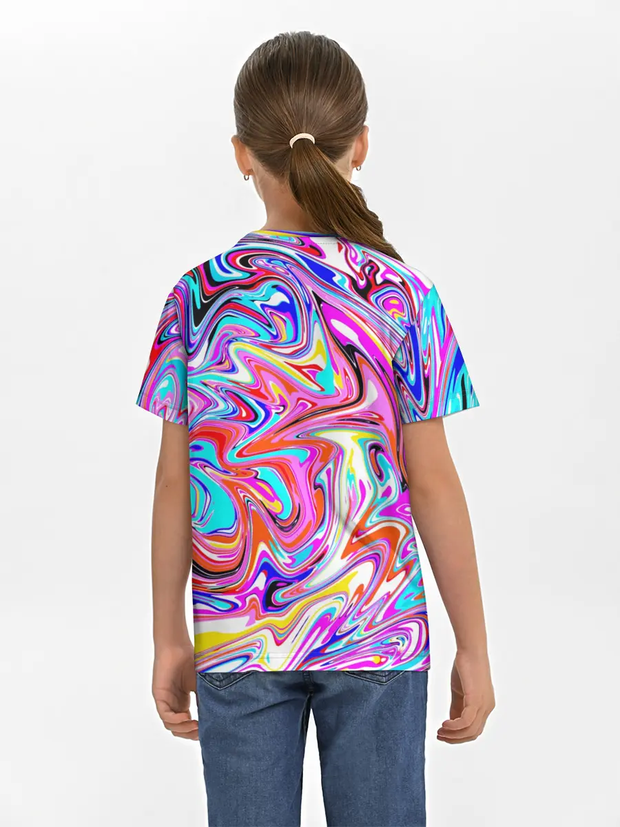 Детская базовая футболка / ЖИДКИЕ КРАСКИ