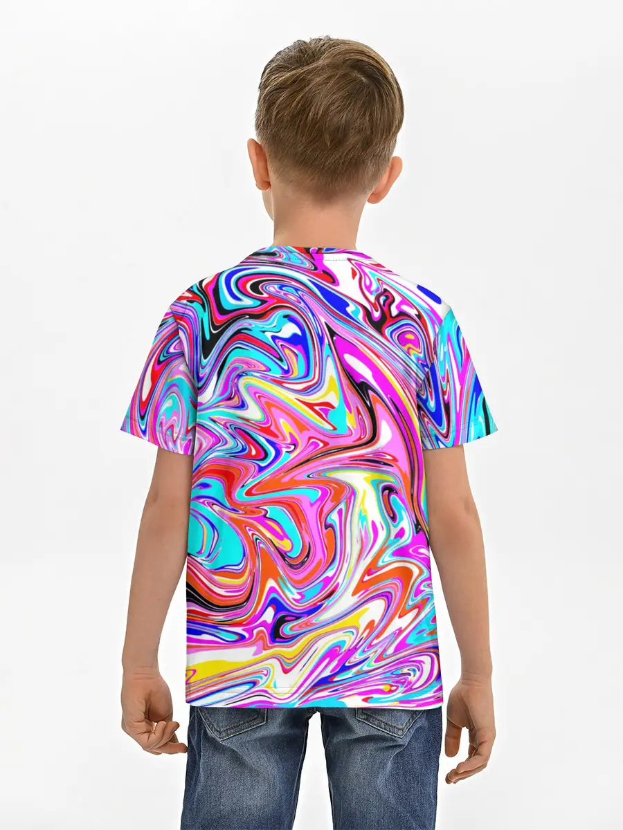 Детская базовая футболка / ЖИДКИЕ КРАСКИ