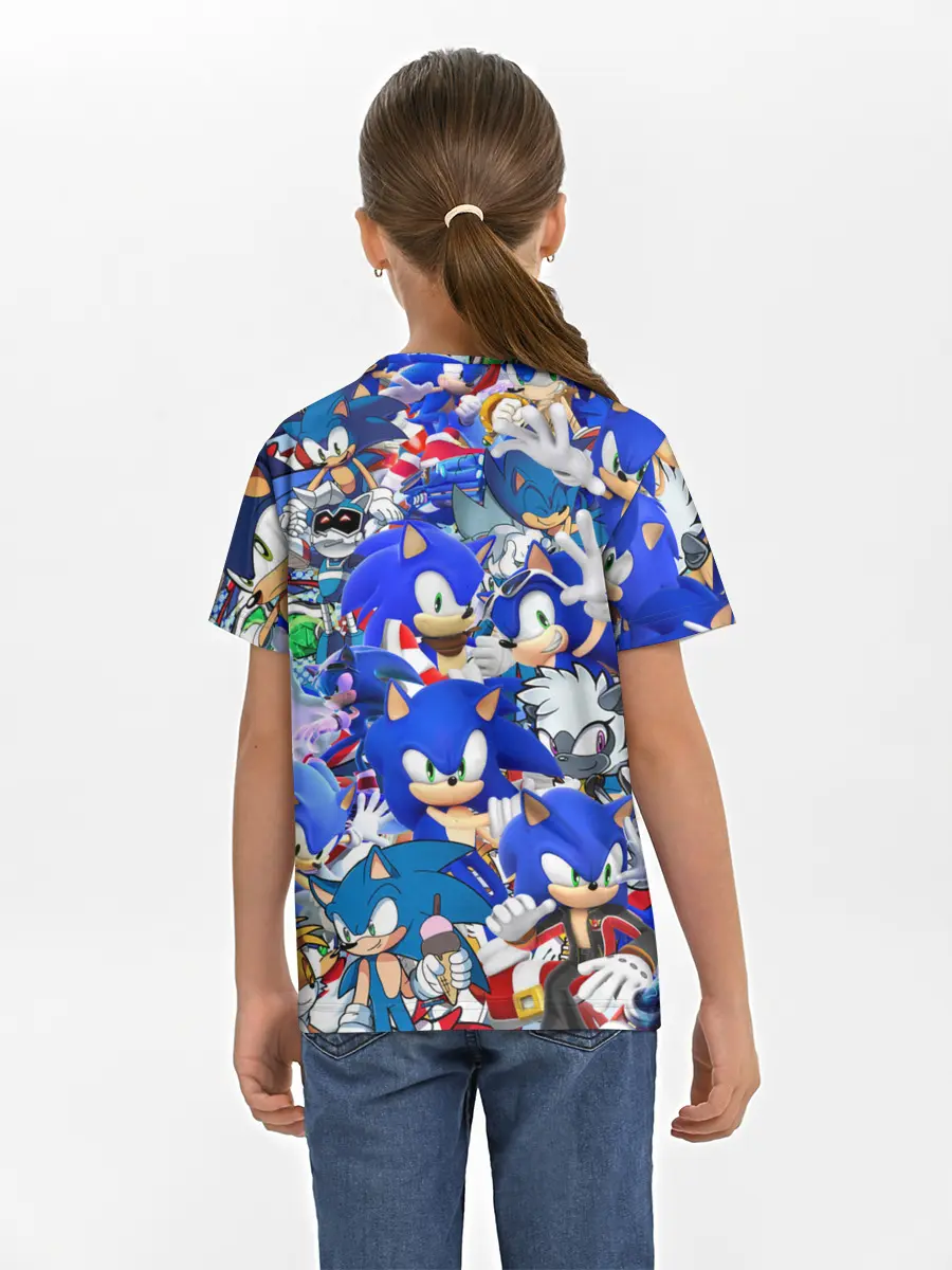 Детская базовая футболка / SONIC СИНИЙ ЁЖ СОНИК