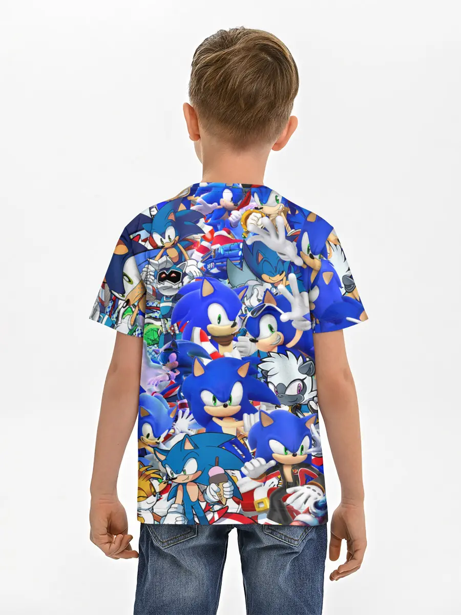 Детская базовая футболка / SONIC СИНИЙ ЁЖ СОНИК