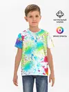 Детская базовая футболка / БРЫЗГИ НЕОНА