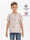 Детская базовая футболка / Единороги из паттерна