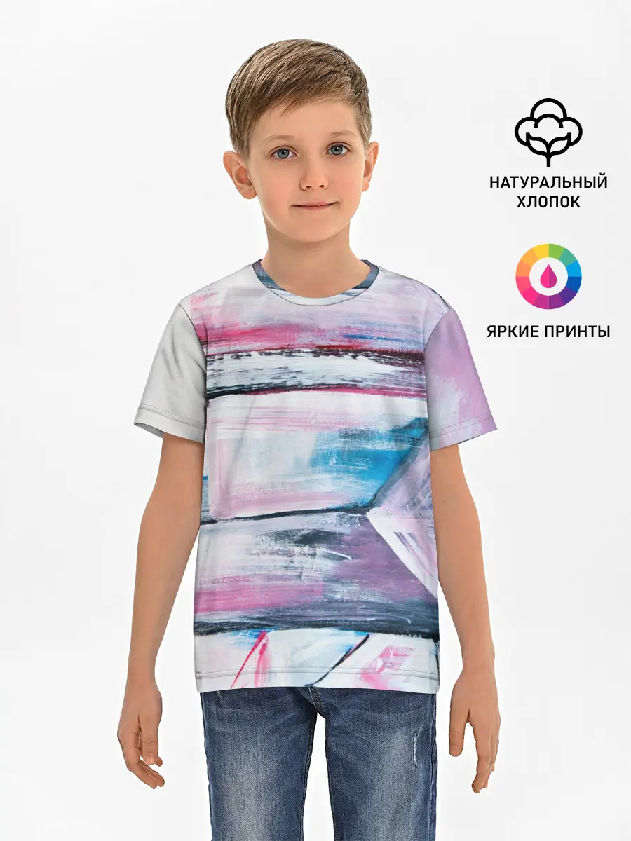 Детская базовая футболка / Цветные мелки