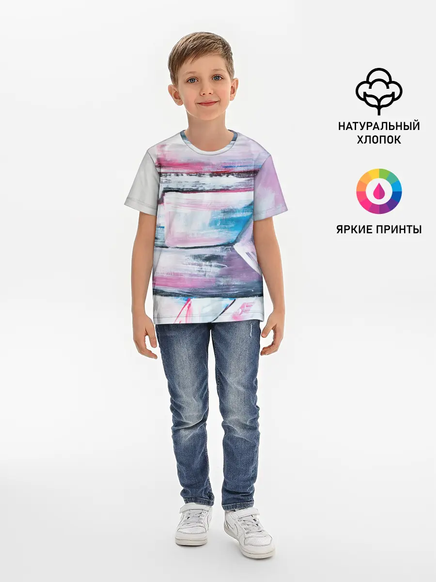 Детская базовая футболка / Цветные мелки