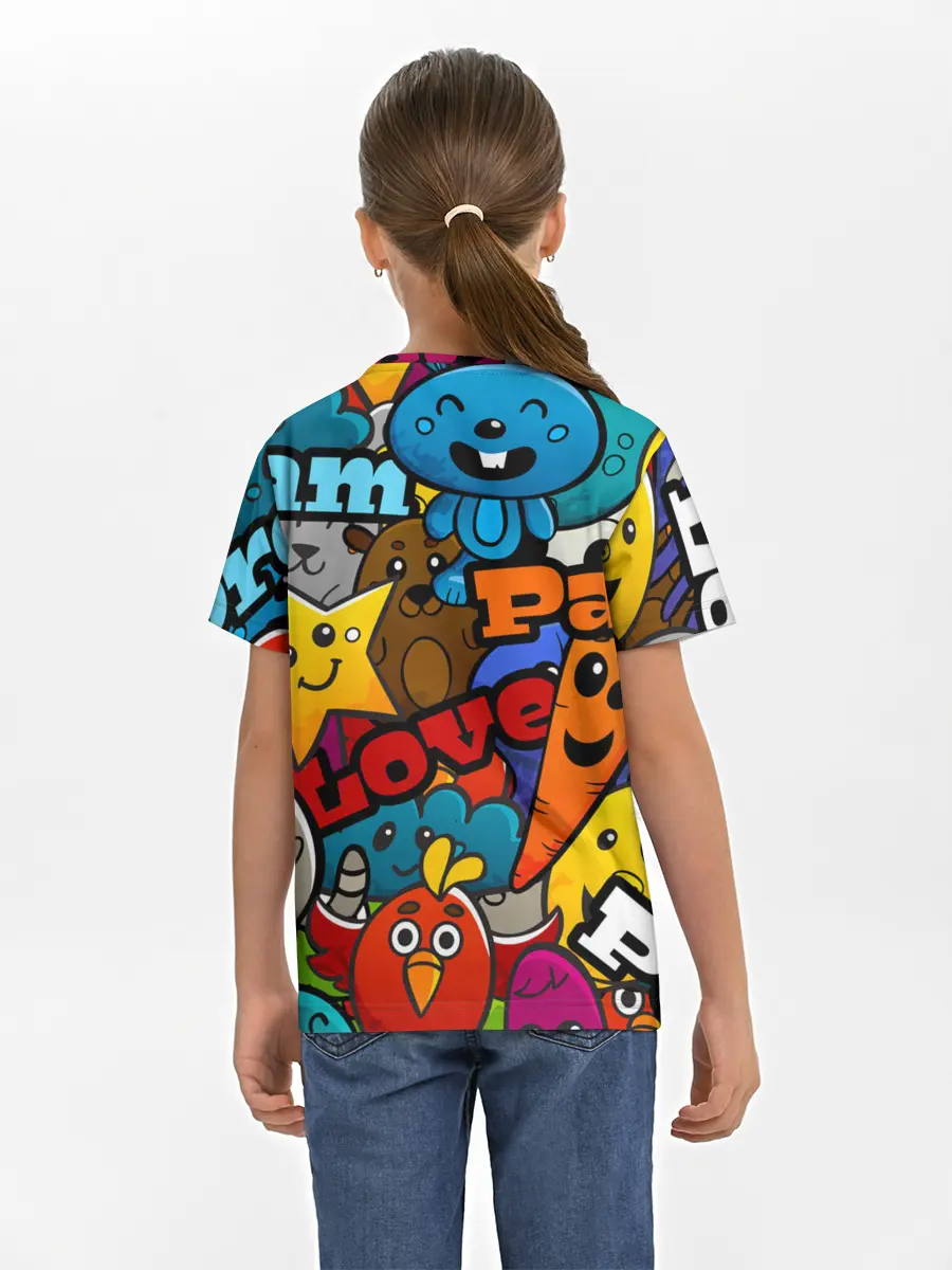 Детская базовая футболка / LOVE | PEACE | PARTY