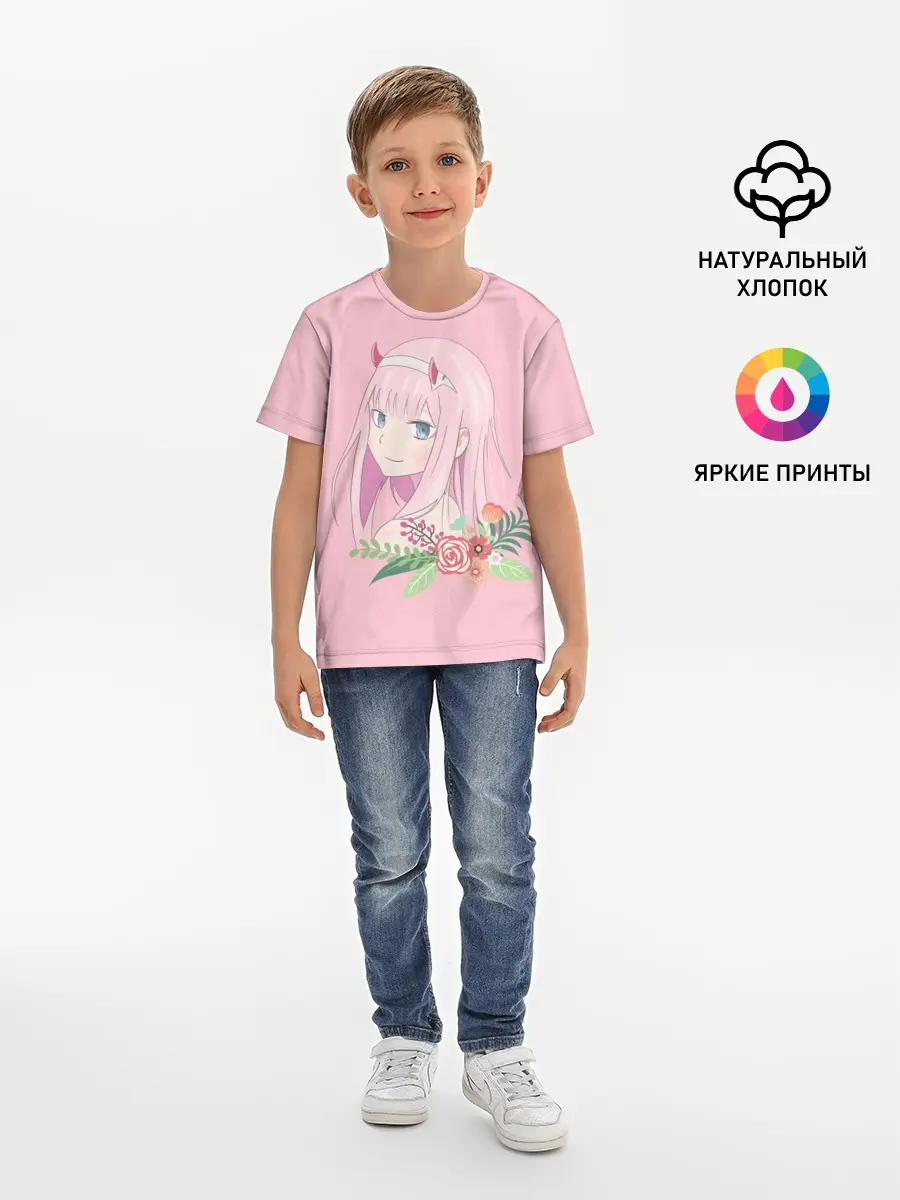 Детская базовая футболка / Pink Zero Two