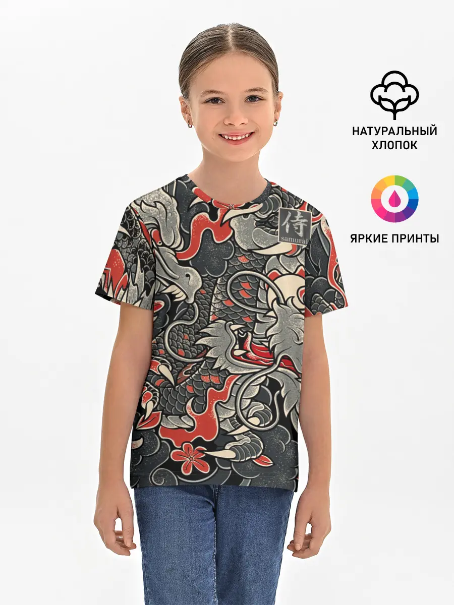 Детская базовая футболка / Самурай
