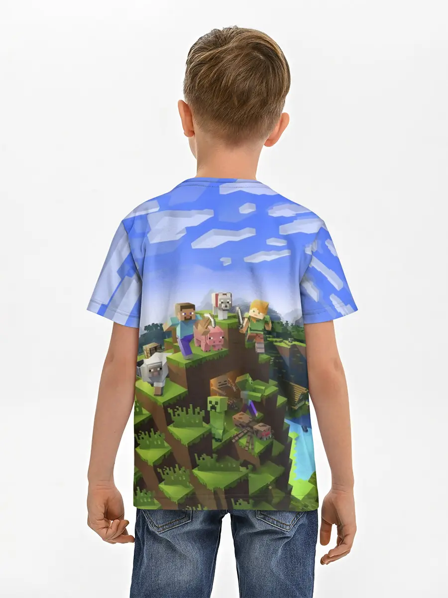 Детская базовая футболка / Валера - Minecraft.