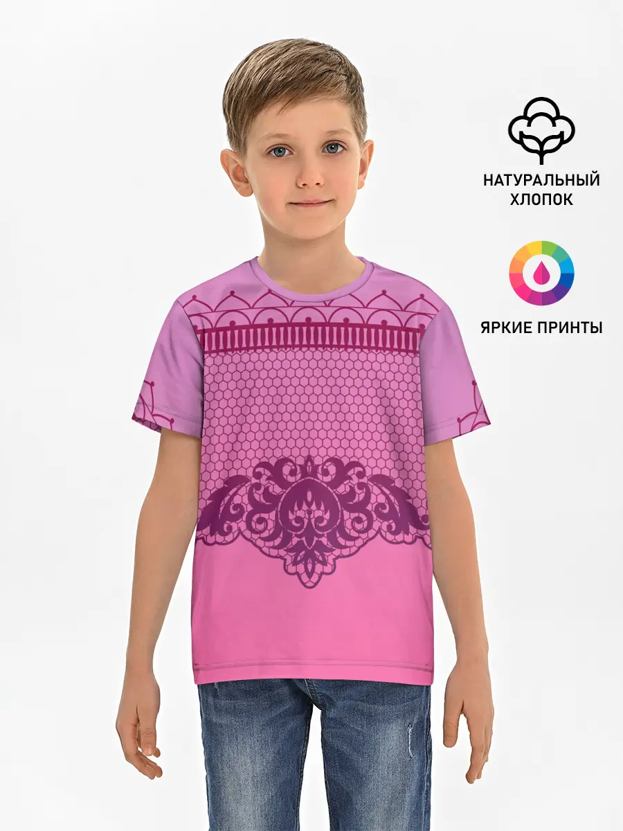 Детская базовая футболка / Кружева