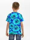 Детская базовая футболка / Голубые хризантемы