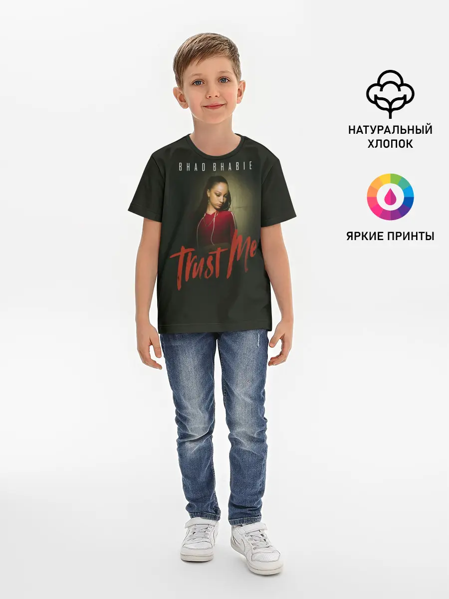 Детская базовая футболка / Bhad Bhabie Trust me