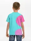 Детская базовая футболка / Розово-голубой градиент