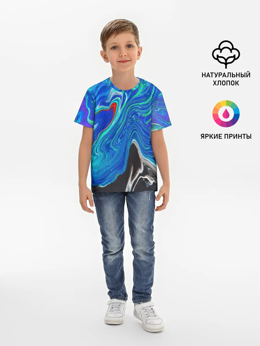 Детская базовая футболка / КИСЛОТНЫЙ АКРИЛ