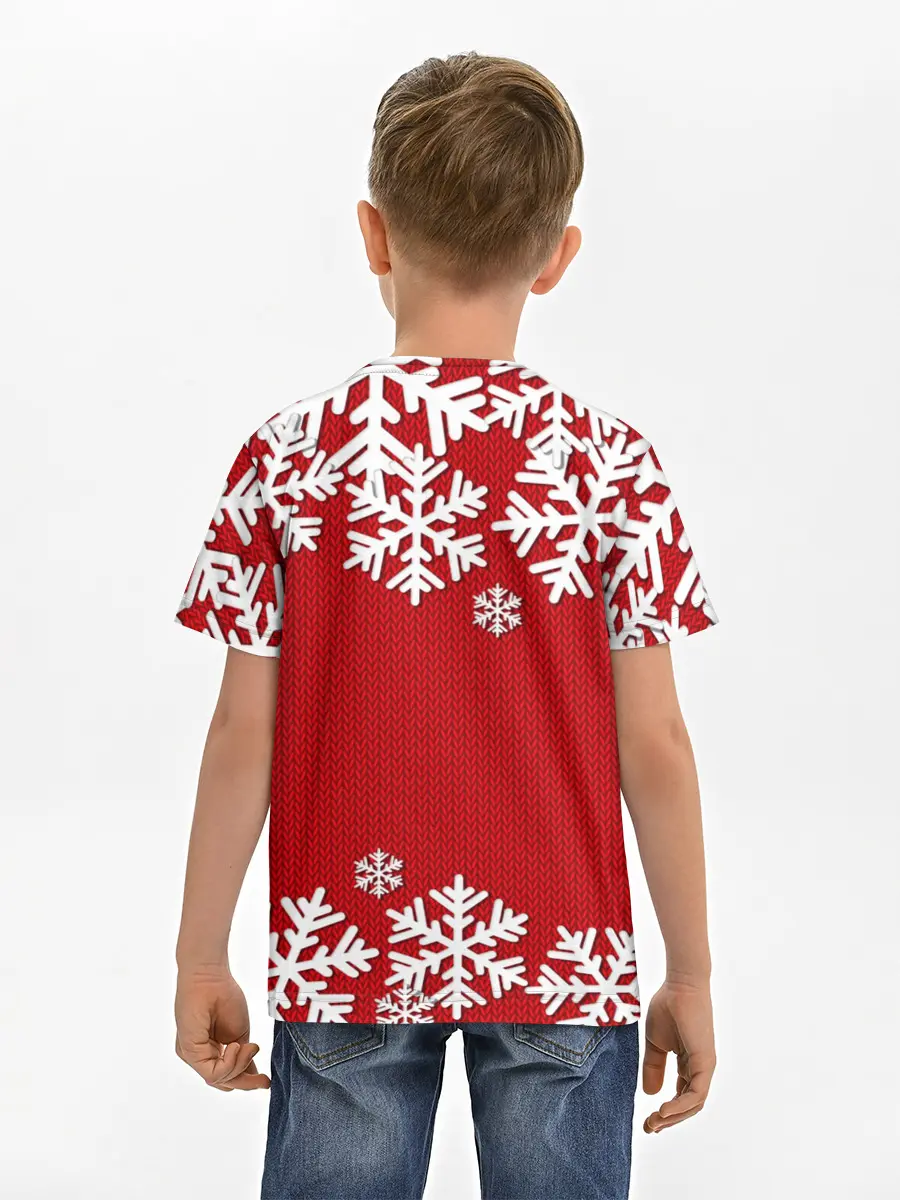 Детская базовая футболка / Снежинки