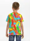 Детская базовая футболка / Фон Цветные трубки Pop Tubes, Поп тубус