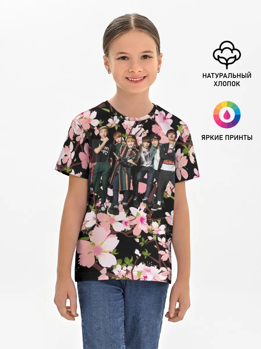 Детская базовая футболка / BTS | Sakura