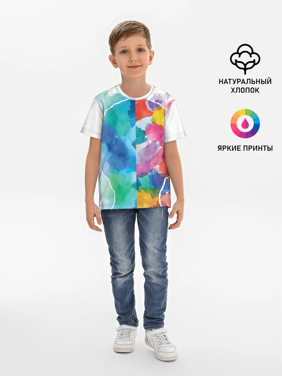 Детская базовая футболка / Акварель