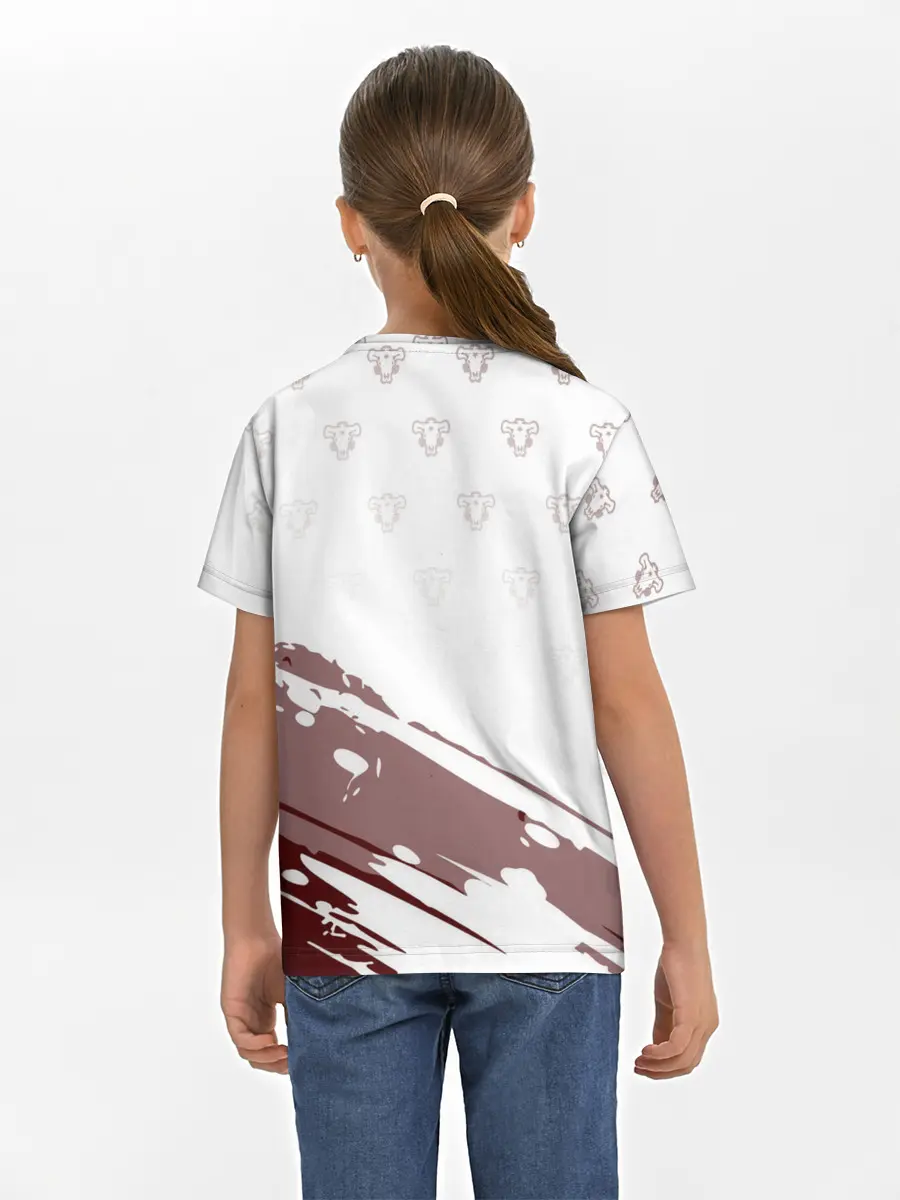 Детская базовая футболка / Аста кричит с мечом Чёрный клевер