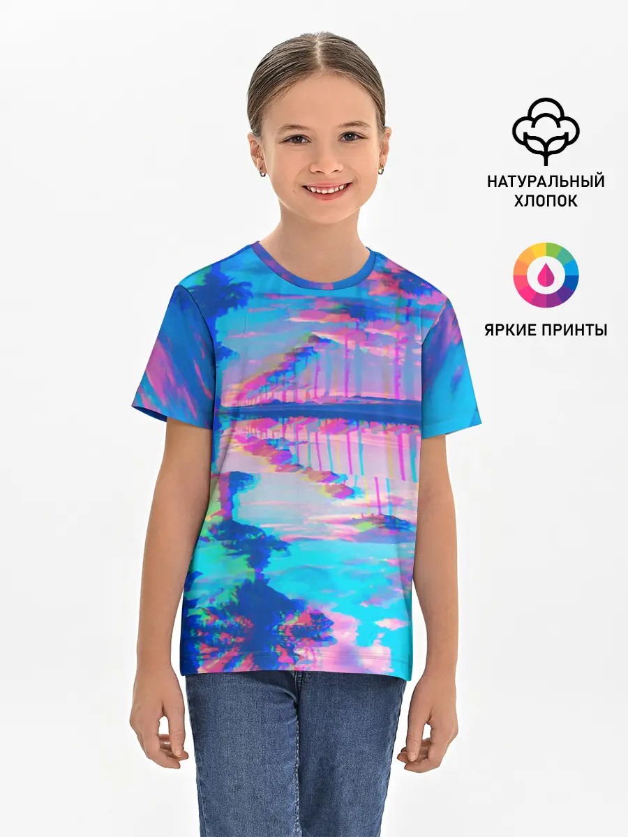 Детская базовая футболка / ГАВАЙИ ГЛИТЧ