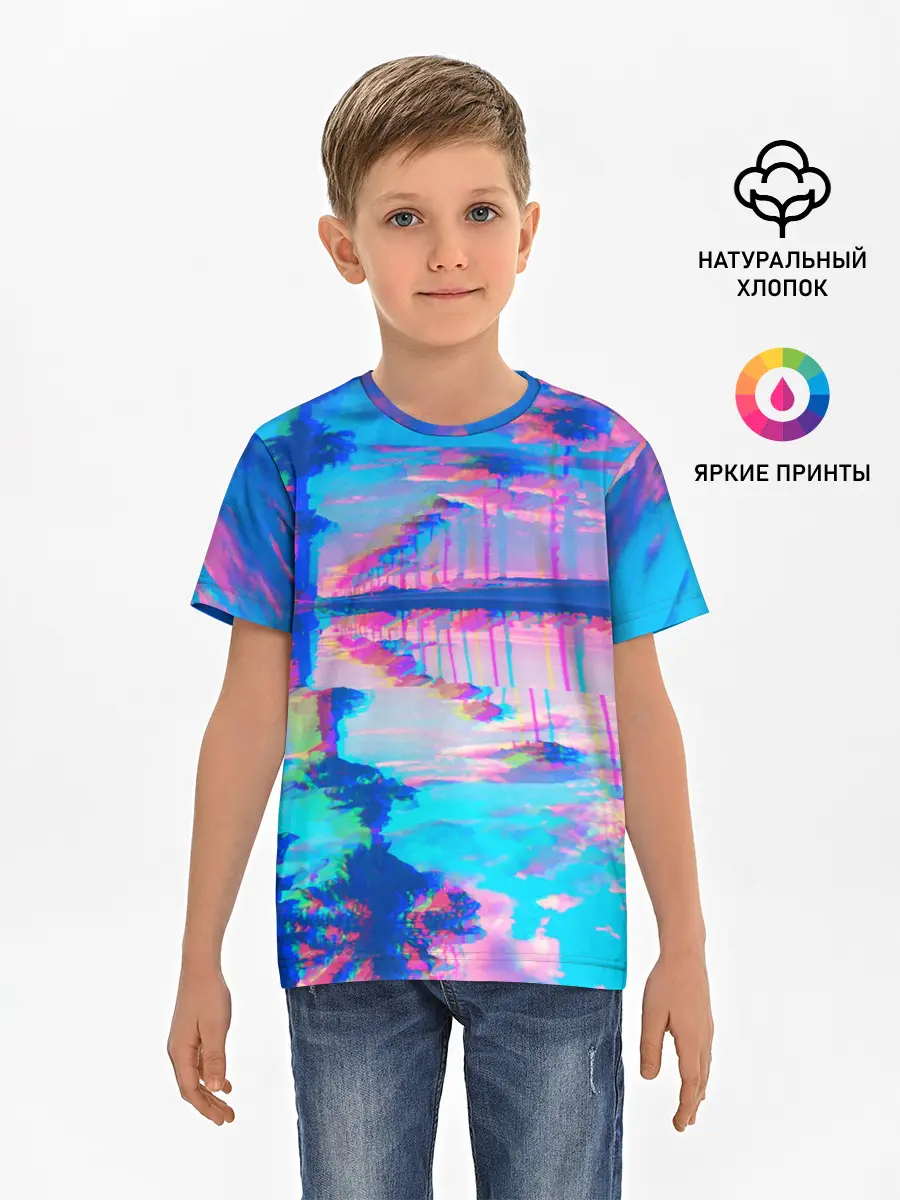 Детская базовая футболка / ГАВАЙИ ГЛИТЧ