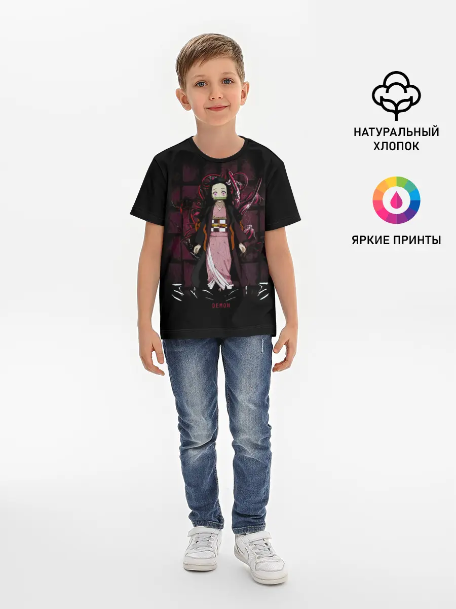 Детская базовая футболка / Nezuko Kamado Kimetsu no Yaiba