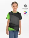 Детская базовая футболка / Green / Black