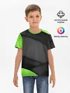 Детская базовая футболка / Green / Black