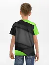 Детская базовая футболка / Green / Black