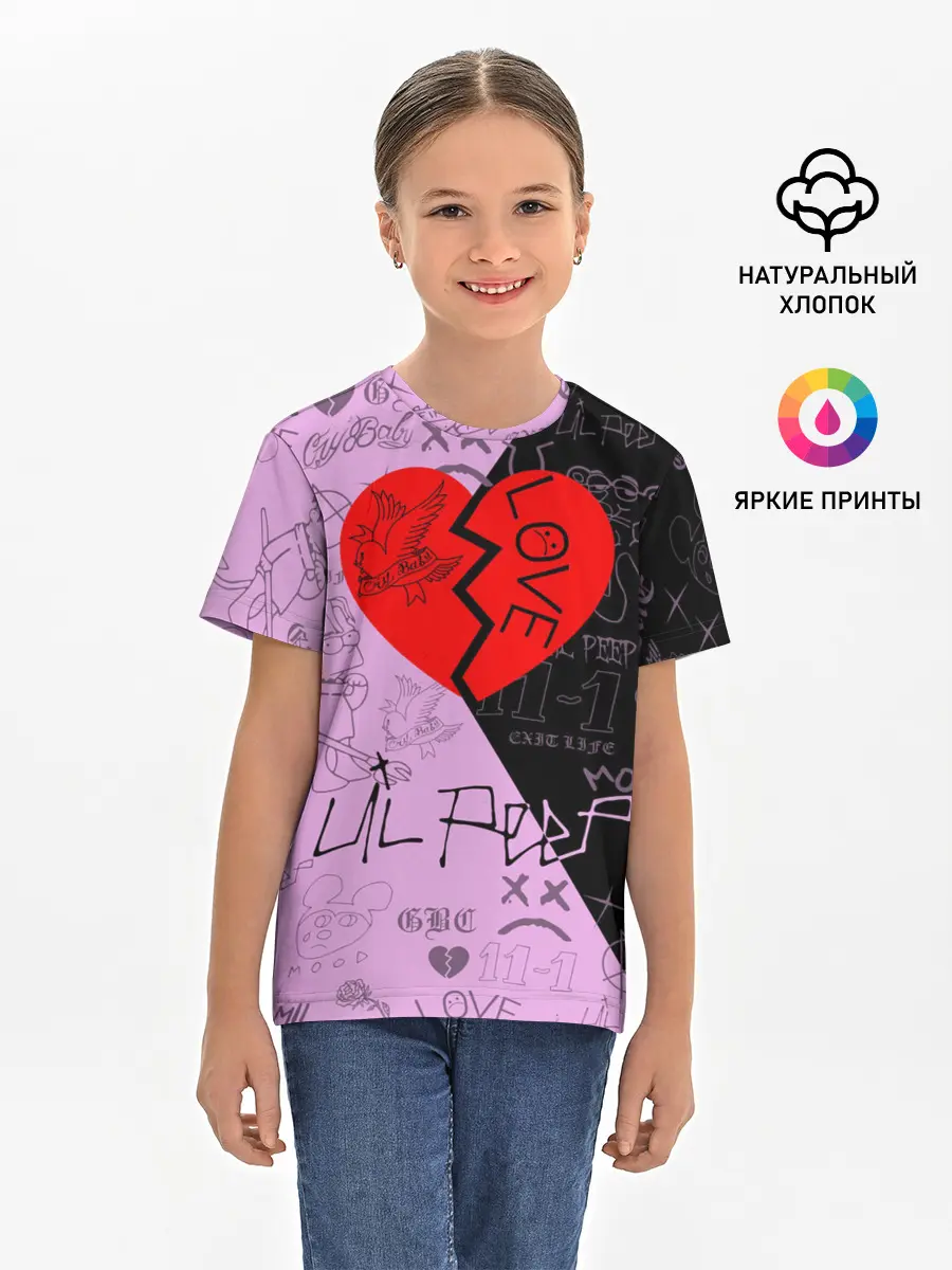Детская базовая футболка / LIL PEEP.