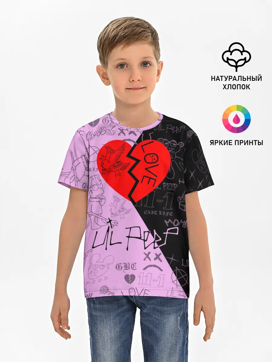 Детская базовая футболка / LIL PEEP.