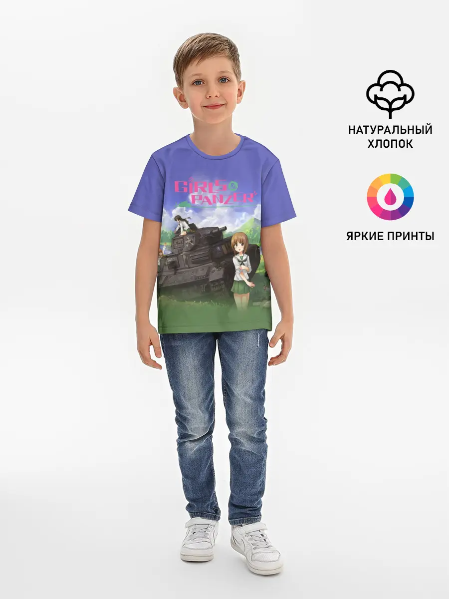 Детская базовая футболка / Девушки и танки | Girls und Panzer