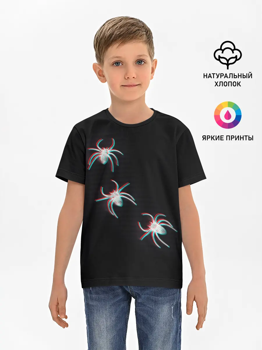 Детская базовая футболка / ПАУКИ ГЛИТЧ / GLITCH SPIDERS