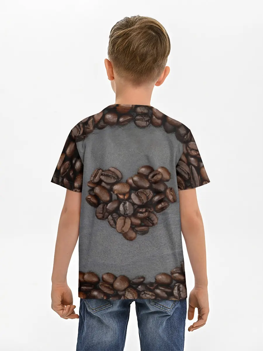 Детская базовая футболка / Люблю кофе