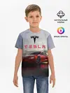 Детская базовая футболка / Tesla Roadster