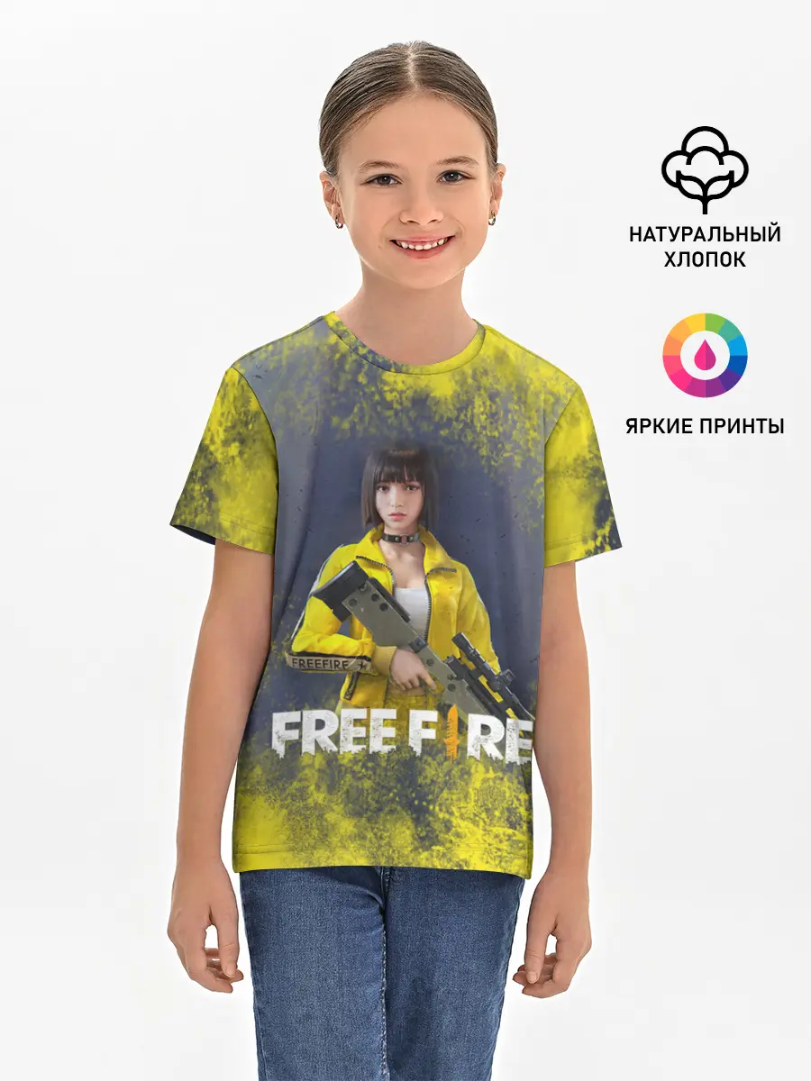 Детская базовая футболка / GARENA FREEFIRE | БАТЛГРАУНД