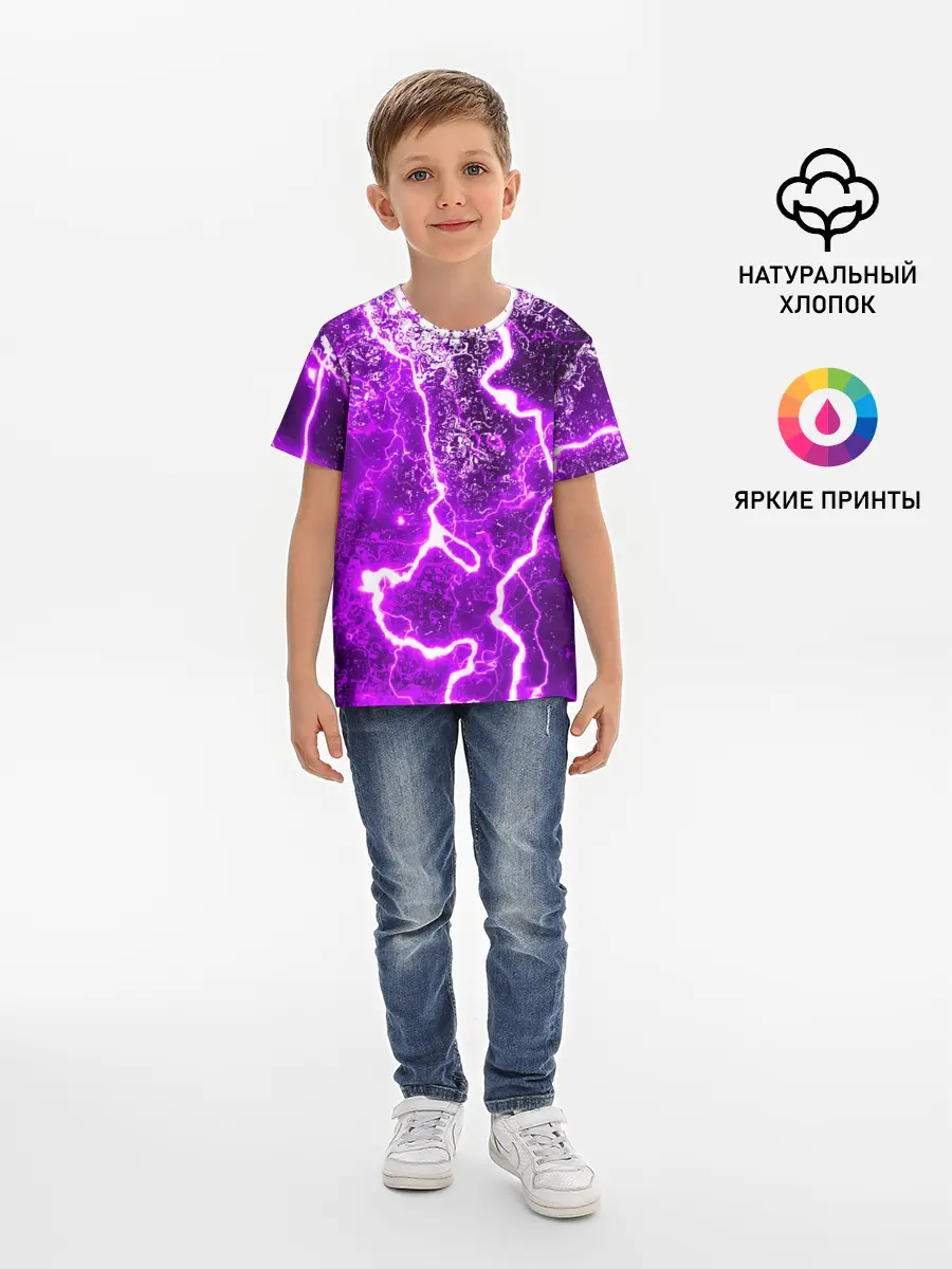 Детская базовая футболка / НЕОНОВЫЙ STORM