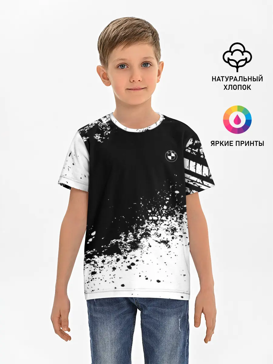 Детская базовая футболка / Bmw brand motors