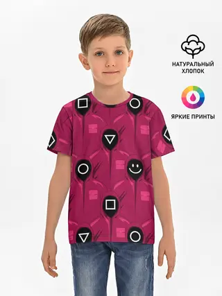 Детская базовая футболка / СОТРУДНИКИ ИГРЫ В КАЛЬМАРА