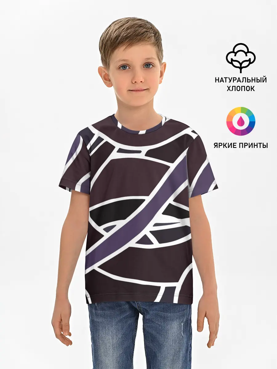 Детская базовая футболка / Линейная текстура
