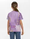 Детская базовая футболка / Сиреневые разводы краски