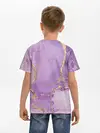 Детская базовая футболка / Сиреневые разводы краски