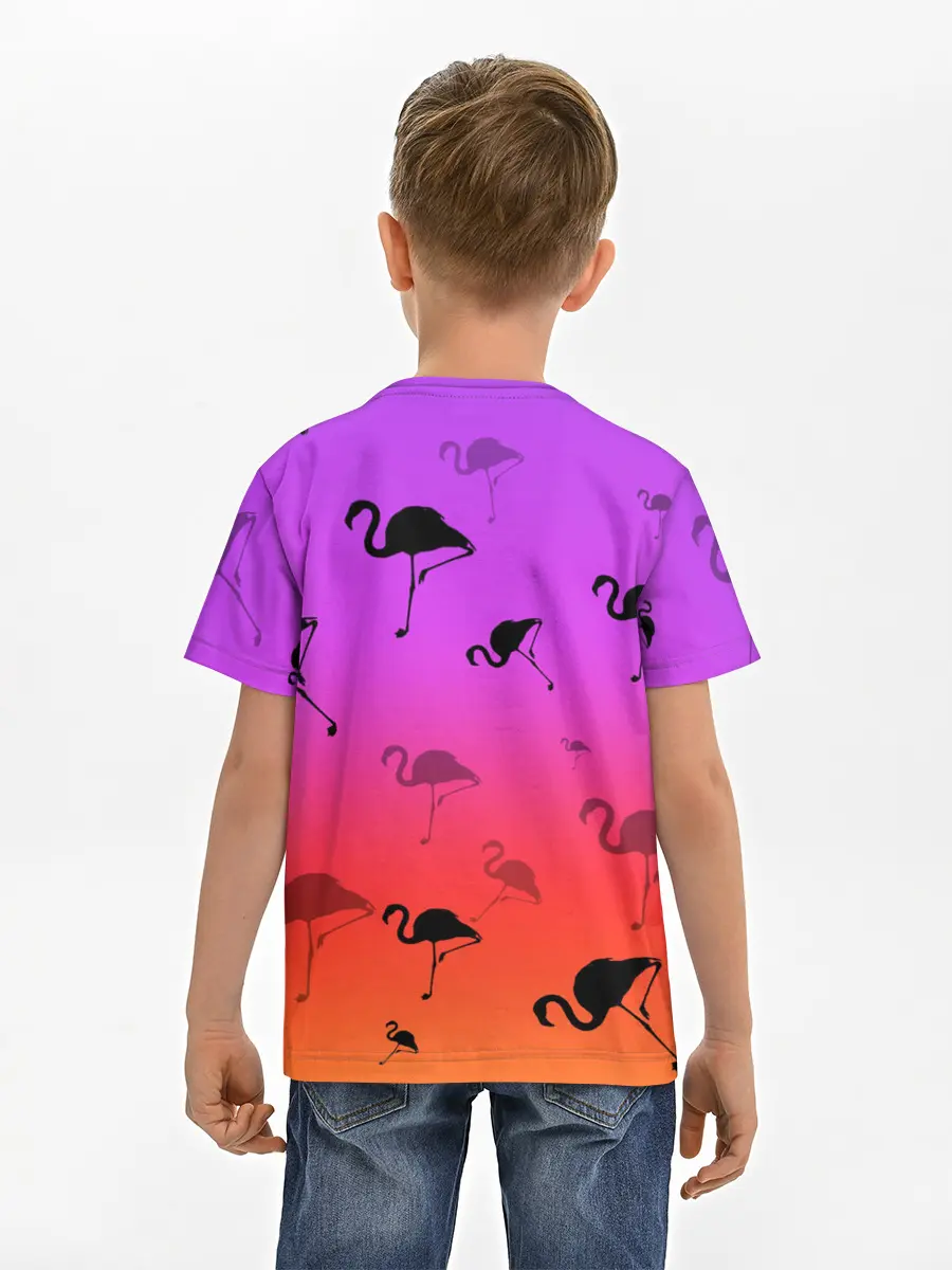 Детская базовая футболка / Фламинго