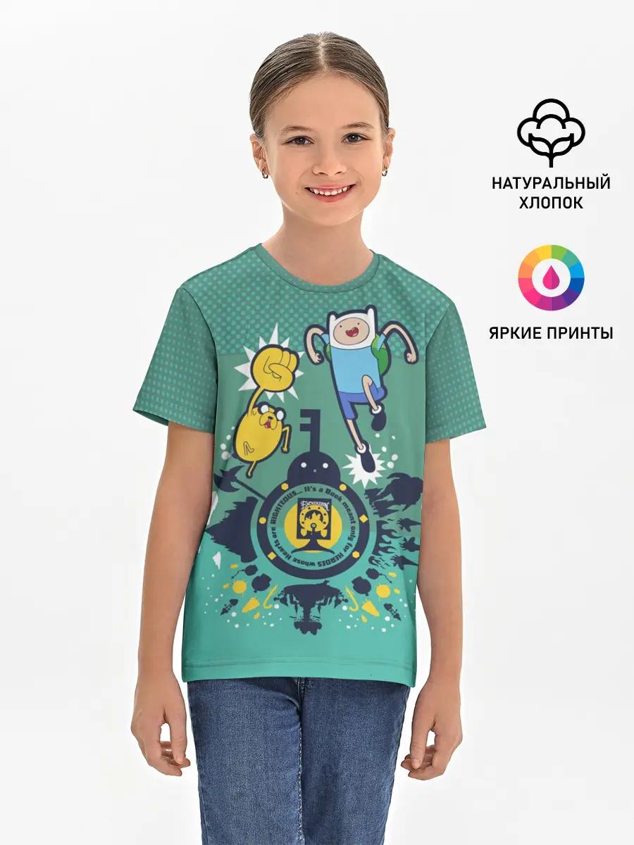 Детская базовая футболка / Финн и Джейк