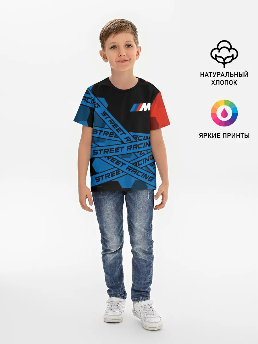 Детская базовая футболка / BMW - Racing
