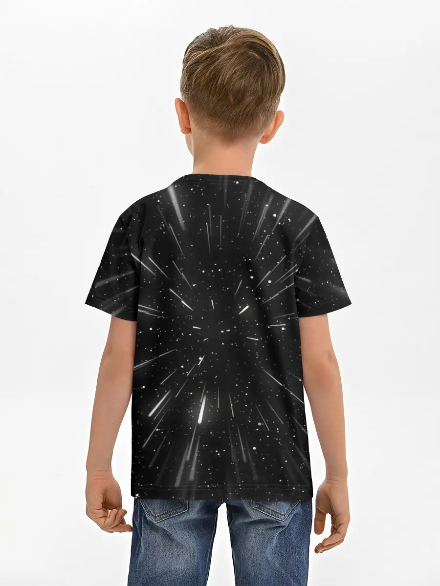 Детская базовая футболка / 3D, Космос